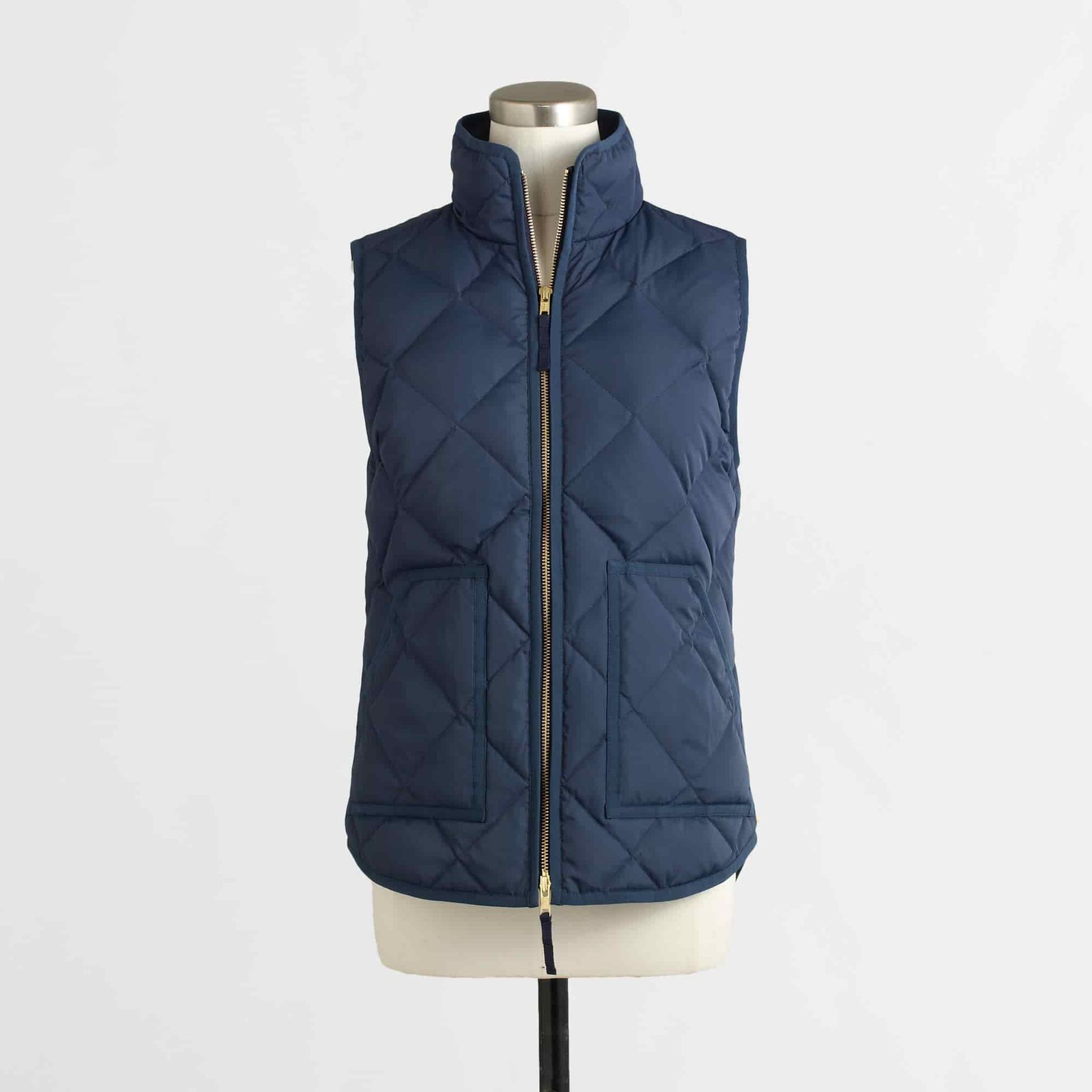 jcrew navy puffer vest