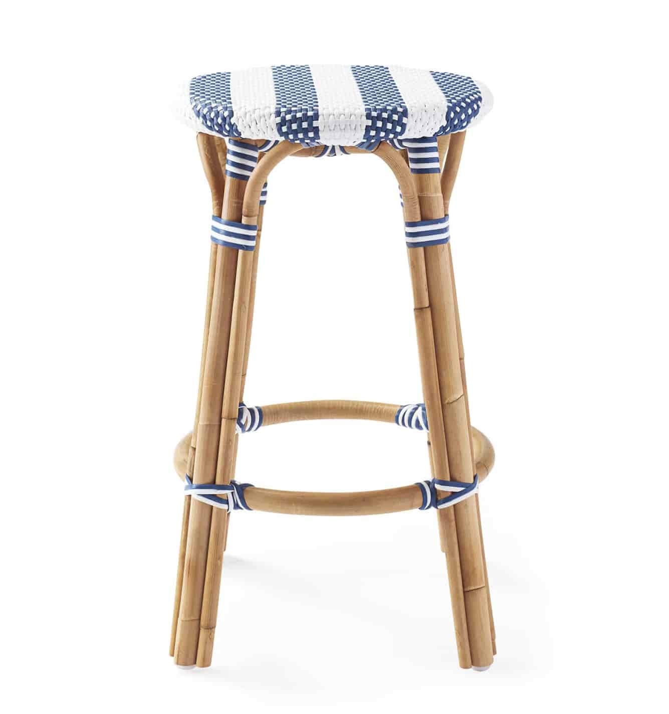 Striped Riviera Stool