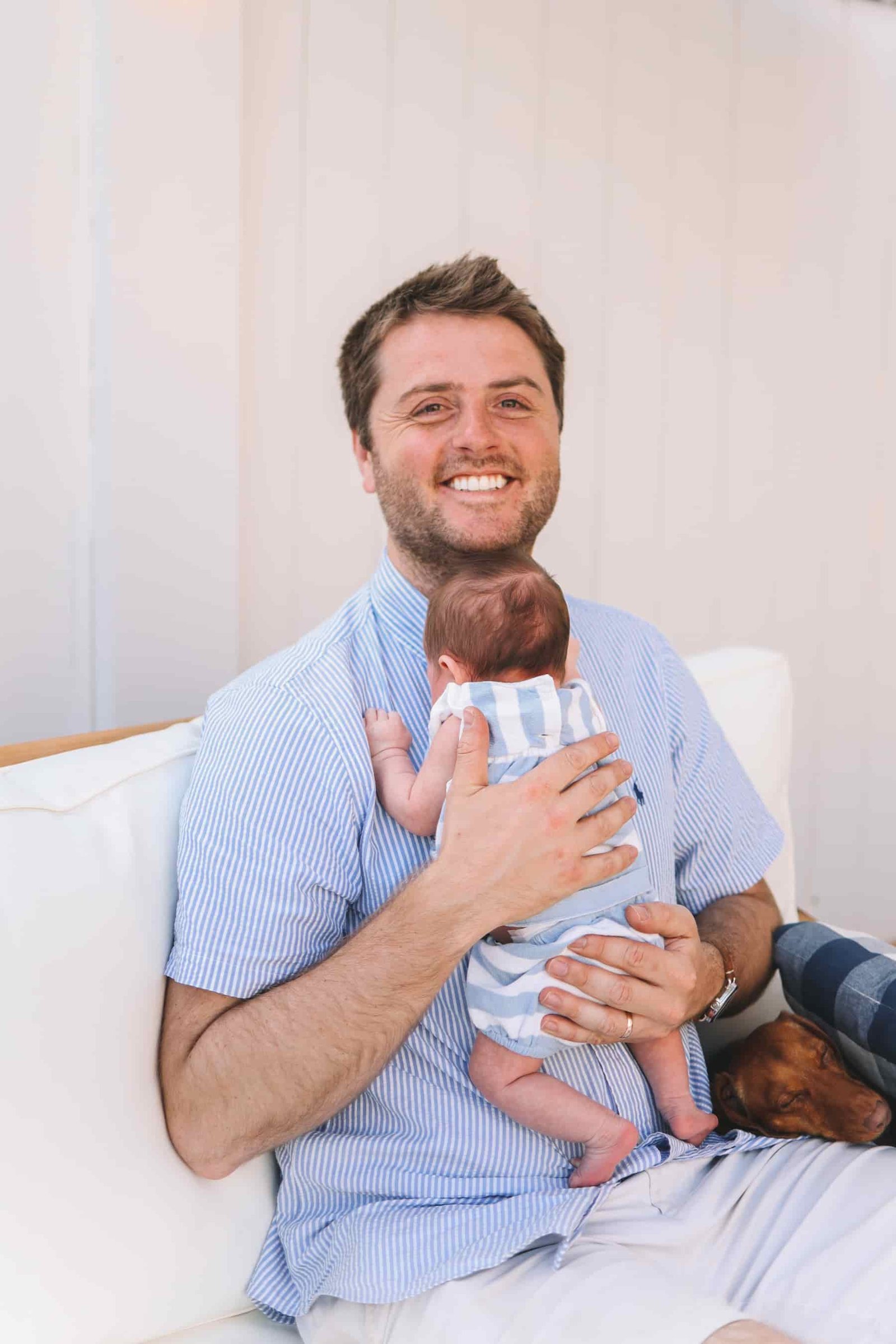 Preppy Deck in Progress - Father and a newborn