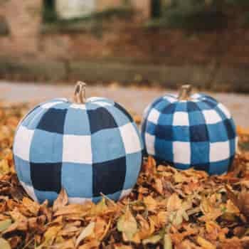 DIY Gingham Pumpkins Tutorial