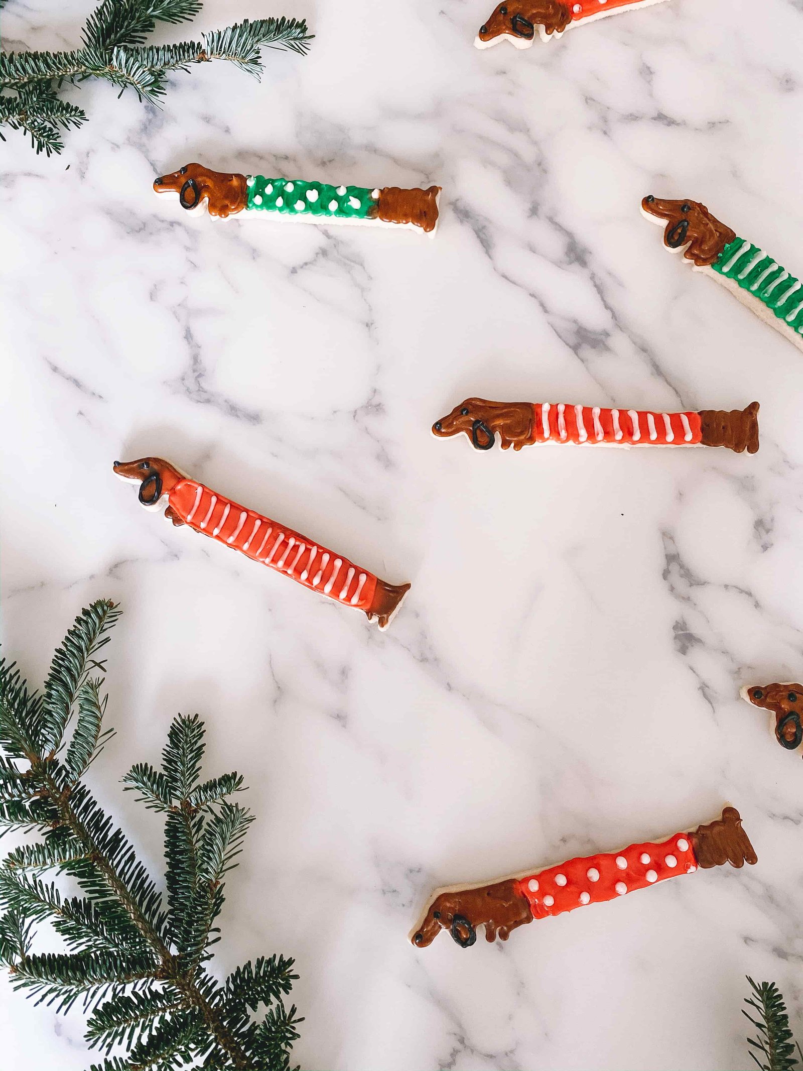 Sausage dog Christmas cookie Sausage dog Christmas cookie