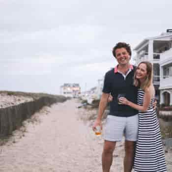Navy Striped Maxi Dress