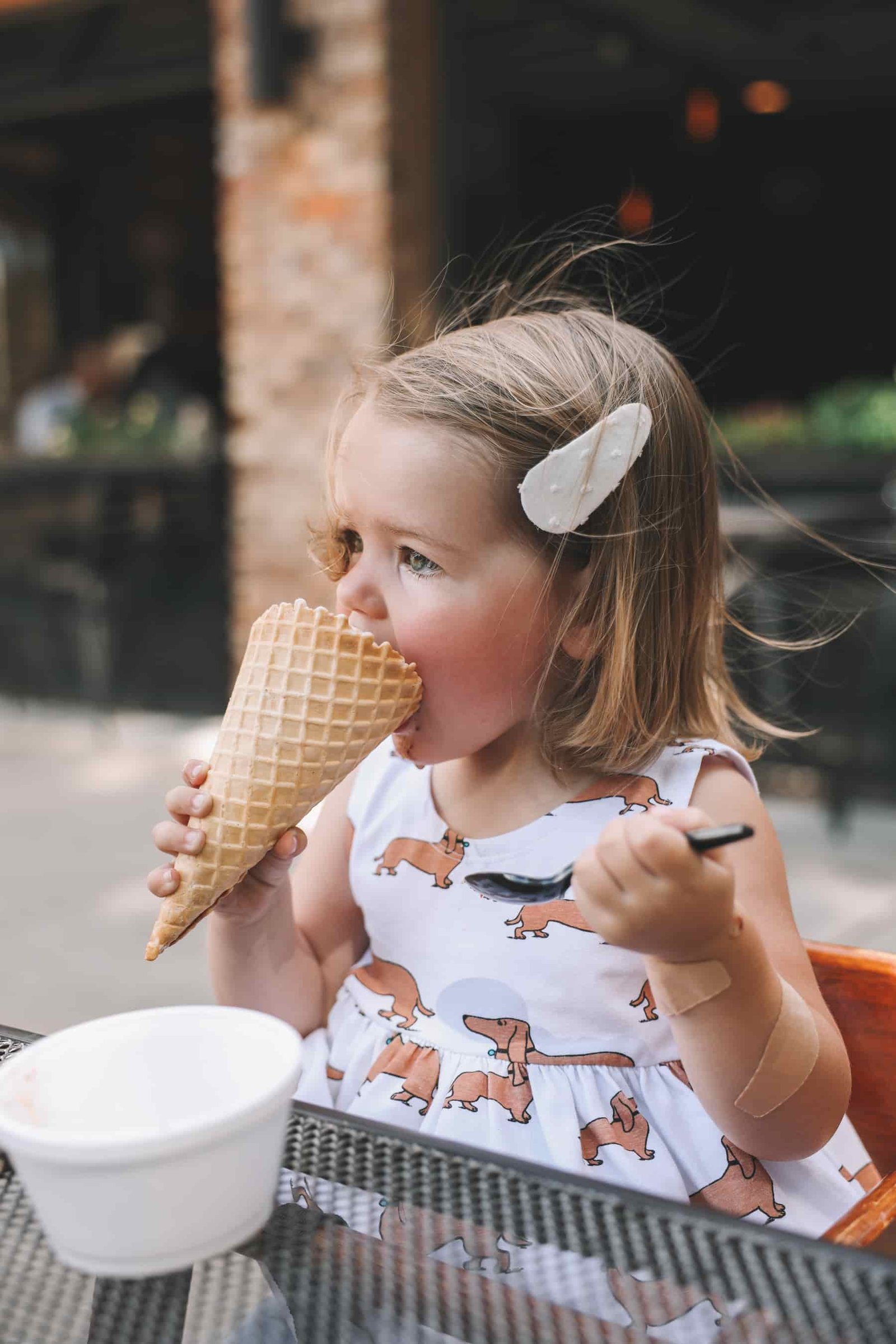 Lucy eating ice cream Lucy eating ice cream
