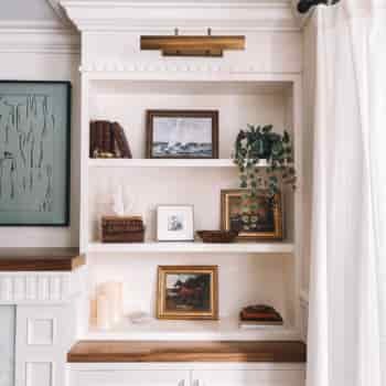 How I Decorate Our Traditional Shelves