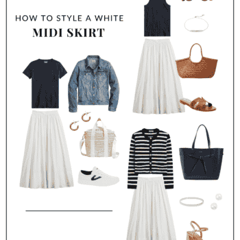 How to Style a White Midi Skirt