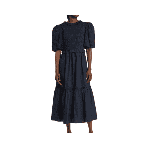Navy midi dress under $100